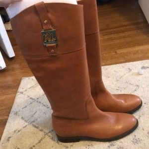 Ralph Lauren brown riding boots